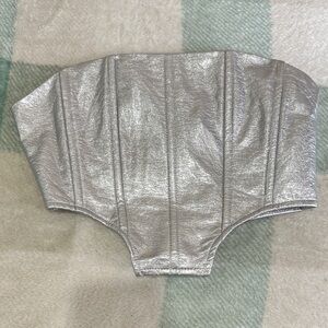 Fashion Nova Silver Crop Top